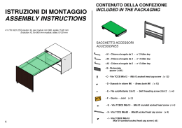 ISTRUZIONI DI MONTAGGIO ASSEMBLY INSTRUCTIONS