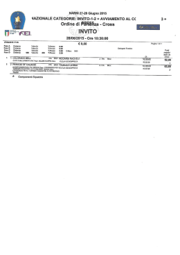 ordini di partenza 28-06-2015 - Centro Equitazione Schioppeta
