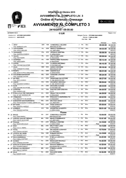 ordine di partenza prova dressage 24 ottobre