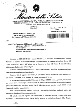 richiesta di riconoscimento del carattere