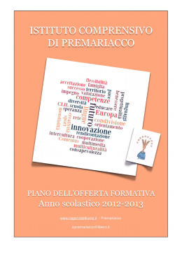 P.O.F. anno scolastico 2012-2013