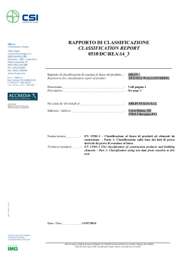 rapporto di classificazione classification report 0518\dc