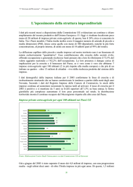 L`ispessimento della struttura imprenditoriale