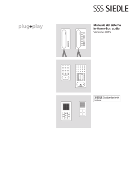 Manuale del sistema In-Home-Bus: audio Versione 2015