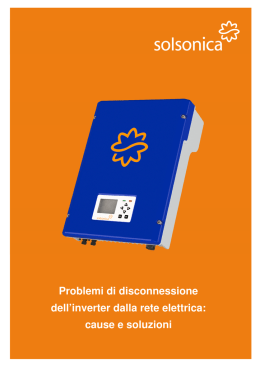 Problemi di disconnessione dell`inverter dalla rete elettrica