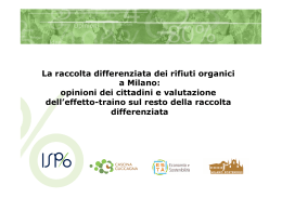 La raccolta differenziata dei Rifiuti organici a Milano