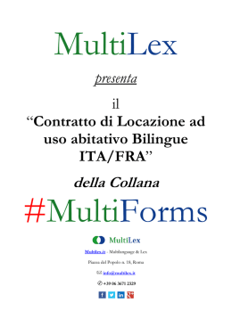 Scarica il Contratto di Locazione abitativa Bilingue ITA-FRA