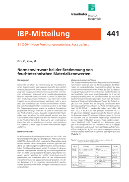 441 IBP-Mitteilung - Fraunhofer