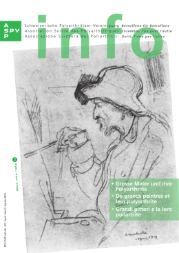 info Nr. 127 - 04/2013 Grandi pittori e la loro poliartrite