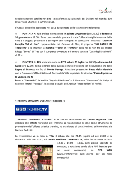 Mediterraneo sul satellite Hot Bird - piattaforma Sky