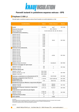 Pannelli isolanti in polistirene espanso estruso