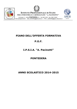 P.O.F. - A. Pacinotti