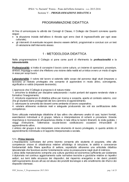 Sezione V: La programmazione - Ipsia "Antonio Pacinotti" Pistoia