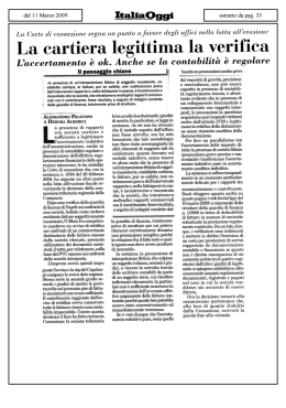 La cartiere legittima la verifica