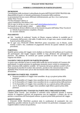 ITALIAN WINE TRAVELS NORME E CONDIZIONI DI