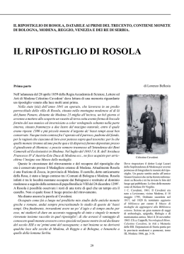 IL RIPOSTIGLIO DI ROSOLA