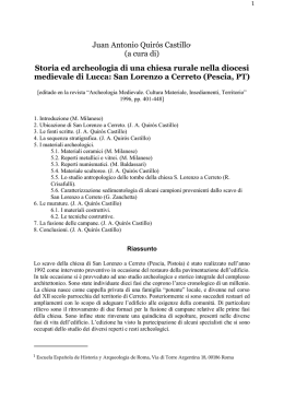 Juan Antonio Quir&oacute;s Castillo1 (a cura di) Storia ed archeologia di