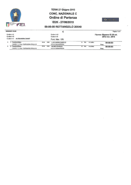 ordini di partenza 27-06-2015 - Centro Equitazione Schioppeta