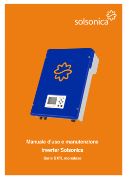 Manuale d` uso-Inverter Solsonica Serie S monofase