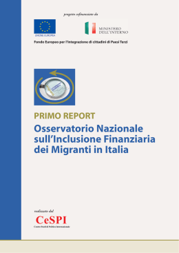 Osservatorio Nazionale sull`inclusione finanziaria dei