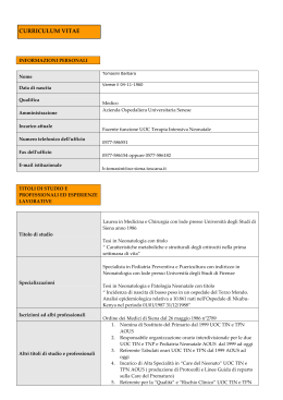 CV - Azienda Ospedaliera Senese