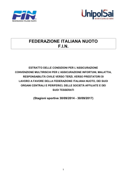 Riassunto Convenzione - Federazione Italiana Nuoto