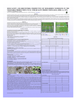 seed sanity and biocontrol perspective of seed