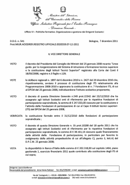 D.D.G. n. 541 - Ufficio scolastico regionale per l`Emilia Romagna