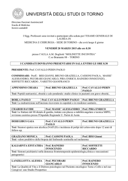 venerd&igrave; 20 marzo 2015 - Scuola di Medicina