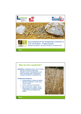 Was ist eine Landsorte?