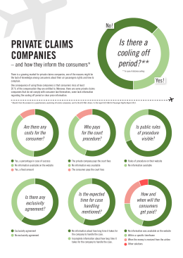 Private claims companies – and how they inform the consumers.