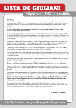 LISTA DE GIULIANI - elezioni enci 2013