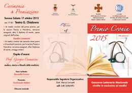 Premio Cronin 2015 - Ordine dei medici