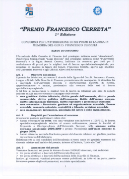 &ldquo;PREMIO FRANCESCO CERRETA&rdquo;