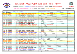 Campionati INVERNALI 2015-2016 - PGS - FIPAV