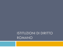 Istituzioni di diritto romano