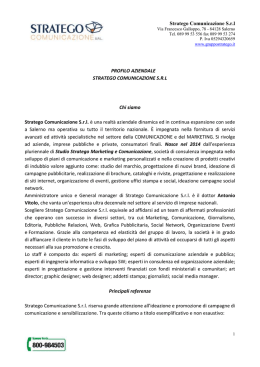 Stratego Comunicazione S.r.l PROFILO