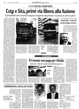 Cstp e Sita, primi via libera alla fusione