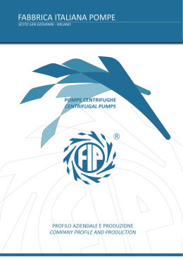 catalogo generale - FIP - Fabbrica Italiana Pompe srl