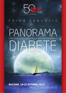 Panorama Diabete - Riccione, 18 - 21 ottobre 2015