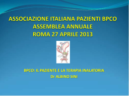 Intervento Dott. Sini - Associazione Italiana Pazienti BPCO