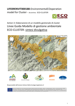 Modello ECO-Cluster - Parco Nazionale dell`Appennino Tosco