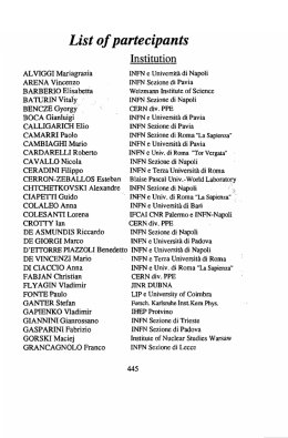 List ofpartecipants