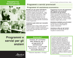 Italian version of the Programs and Services for