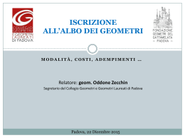 modalit&agrave;, costi, adempimenti &hellip; iscrizione all`albo dei geometri