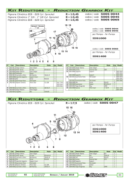 kit riduttore - reduction gearbox kit r = 1:5,45 r = 1:5