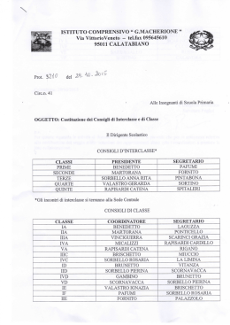 Circolare n. 41 - Costituzione consigli Interclasse e classe