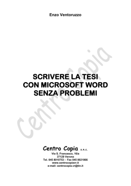Manuale Word per Tesi
