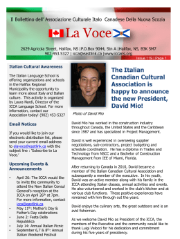 La Voce - Italian Canadian Cultural Association of Nova Scotia
