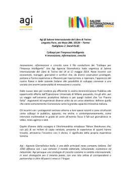 Programma AGI Salone Libro - Federazione Italiana Editori